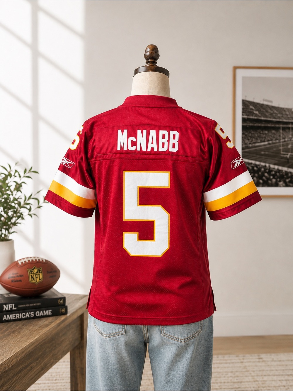 Vintage Reebok Donovan McNabb #5 Washington Redskins NFL Jersey 48